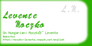 levente moczko business card